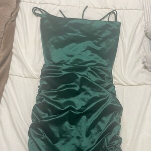 Windsor Emerald Satin Strapless Dress